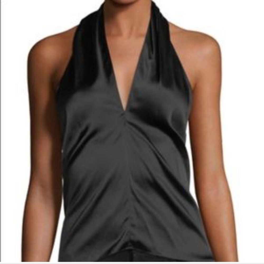 Ro & De NWT charcoal gray, polyester spandex halter top, size S